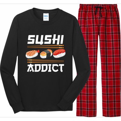 Sushi Addict Japanese Food Sushi Lover Gift Long Sleeve Pajama Set