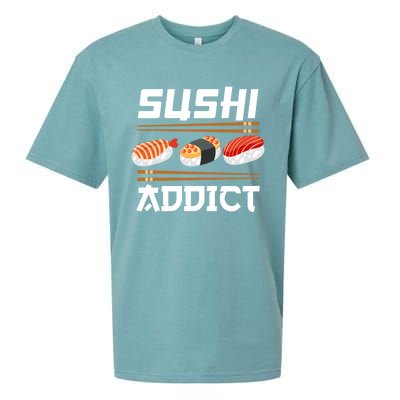 Sushi Addict Japanese Food Sushi Lover Gift Sueded Cloud Jersey T-Shirt