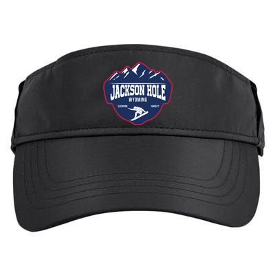 Ski At Jackson Hole Wyoming Adult Drive Performance Visor