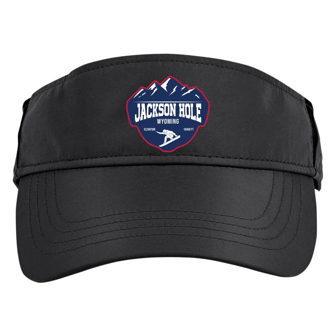Ski At Jackson Hole Wyoming Adult Drive Performance Visor