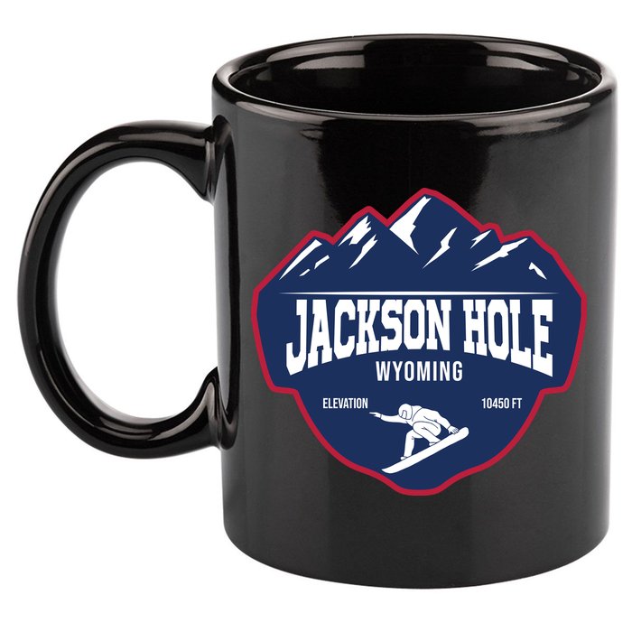 Ski At Jackson Hole Wyoming 11oz C Handle Ceramic Mug