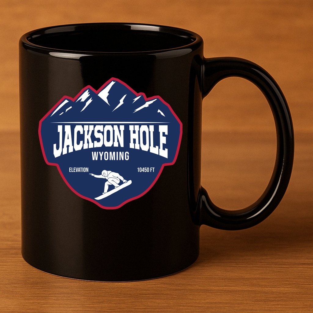 Ski At Jackson Hole Wyoming 11oz C Handle Ceramic Mug