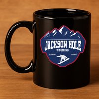 Ski At Jackson Hole Wyoming 11oz C Handle Ceramic Mug