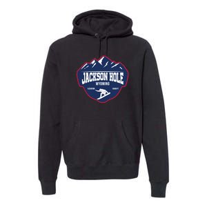 Ski At Jackson Hole Wyoming Premium Hoodie