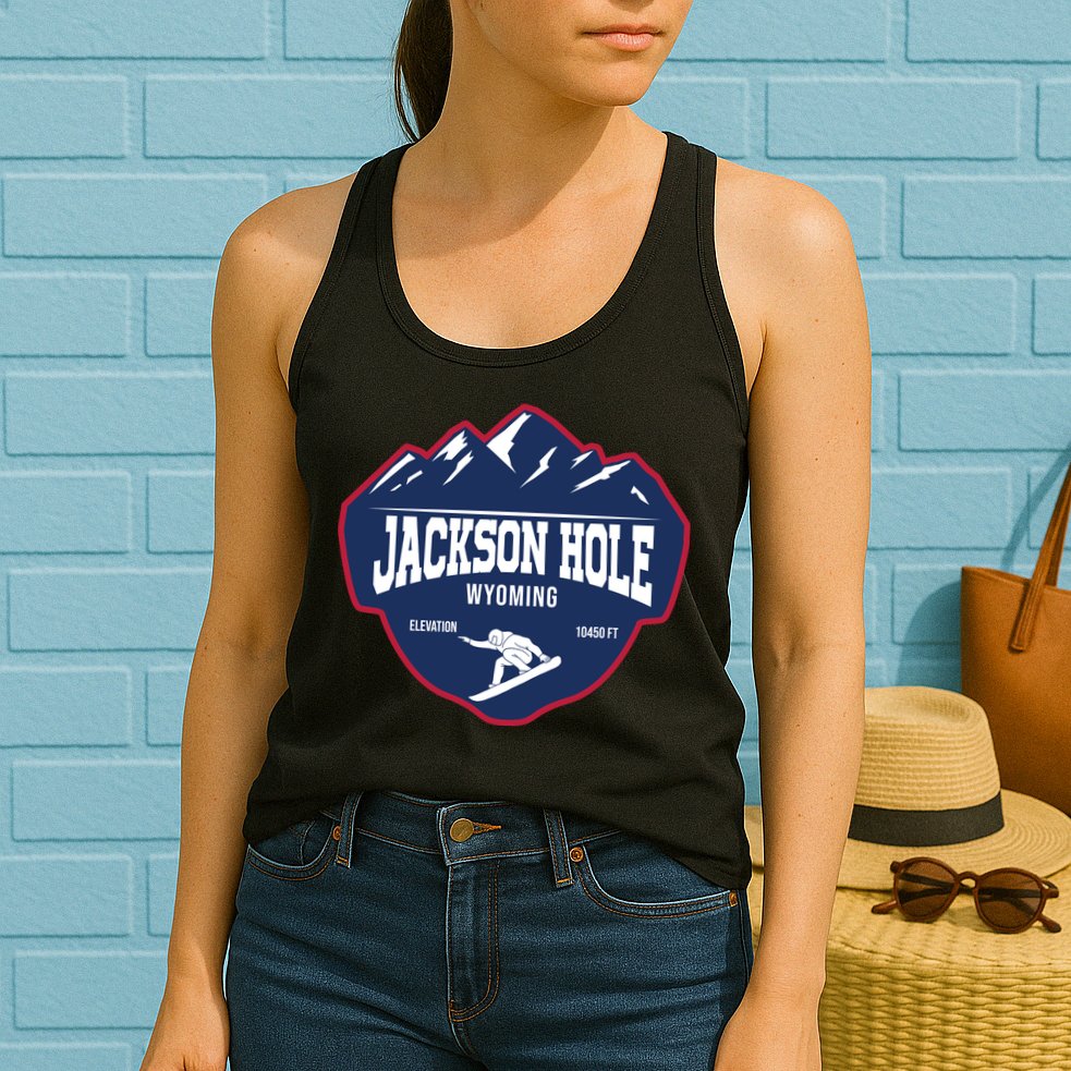 Ski At Jackson Hole Wyoming Womens Tank Top