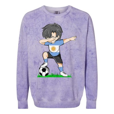 Soccer Argentina Jersey Argentinian Flag Funny Football Colorblast Crewneck Sweatshirt