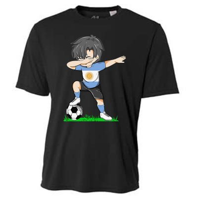 Soccer Argentina Jersey Argentinian Flag Funny Football Cooling Performance Crew T-Shirt