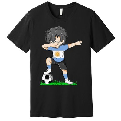 Soccer Argentina Jersey Argentinian Flag Funny Football Premium T-Shirt