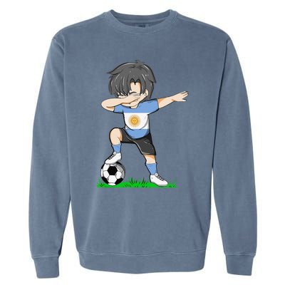 Soccer Argentina Jersey Argentinian Flag Funny Football Garment-Dyed Sweatshirt