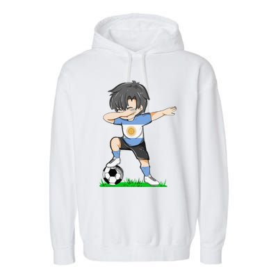 Soccer Argentina Jersey Argentinian Flag Funny Football Garment-Dyed Fleece Hoodie