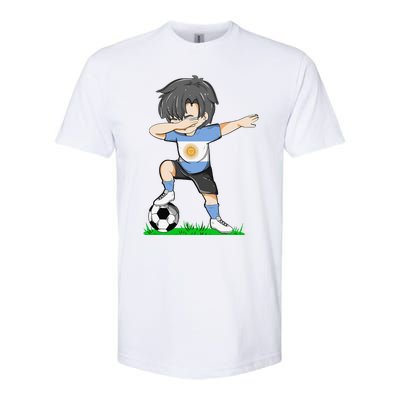 Soccer Argentina Jersey Argentinian Flag Funny Football Softstyle CVC T-Shirt