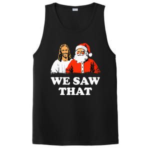 Santa And Jesus We Saw That Merry Christmas PosiCharge Competitor Tank