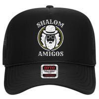 Shalom Amigos Jewish Shabbat Yiddish Hebrew Hanukkah  High Crown Mesh Back Trucker Hat