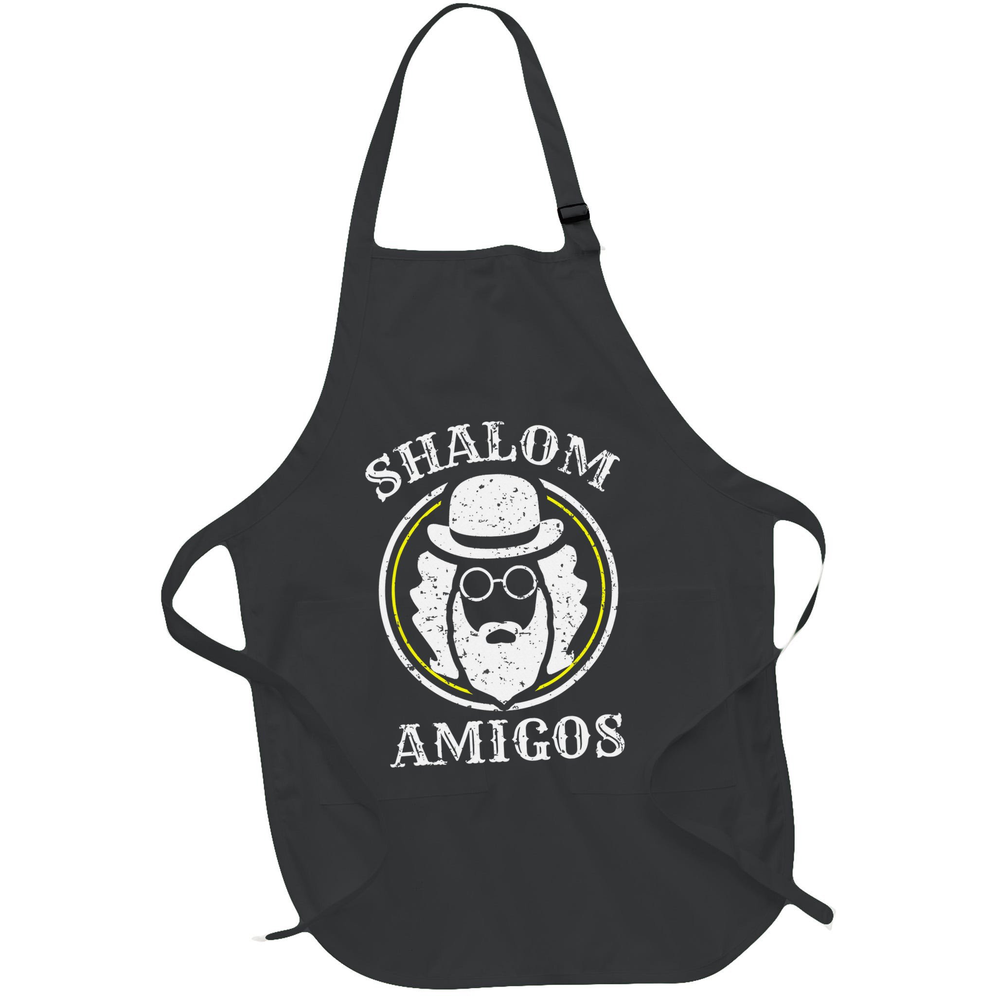 Shalom Amigos Jewish Shabbat Yiddish Hebrew Hanukkah  Apron