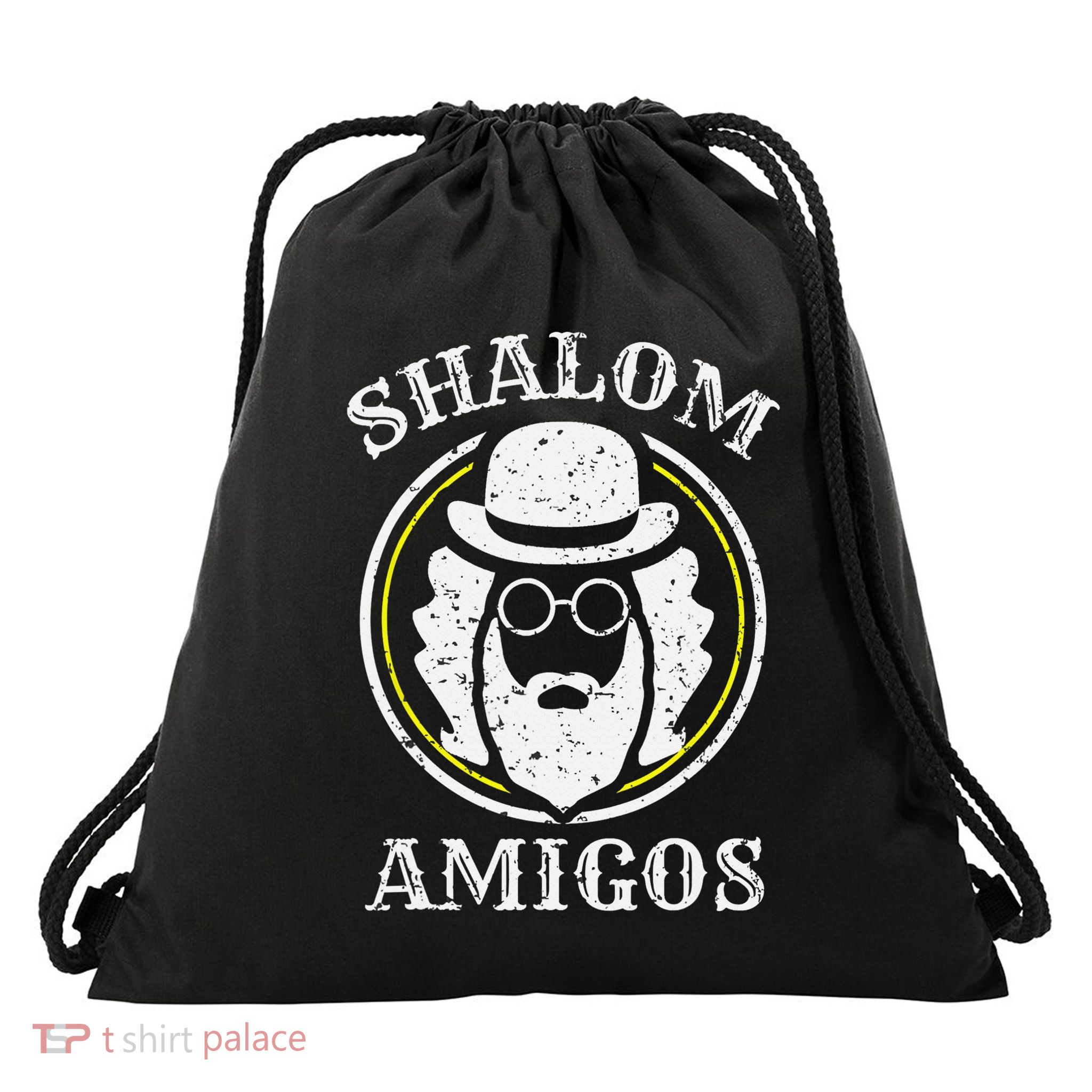 Shalom Amigos Jewish Shabbat Yiddish Hebrew Hanukkah  Drawstring Bag