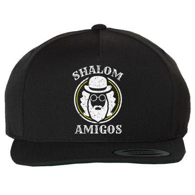Shalom Amigos Jewish Shabbat Yiddish Hebrew Hanukkah  Wool Snapback Cap