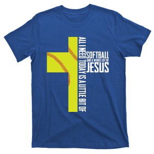 Softball And Jesus Gift Sport Religious T-Shirt