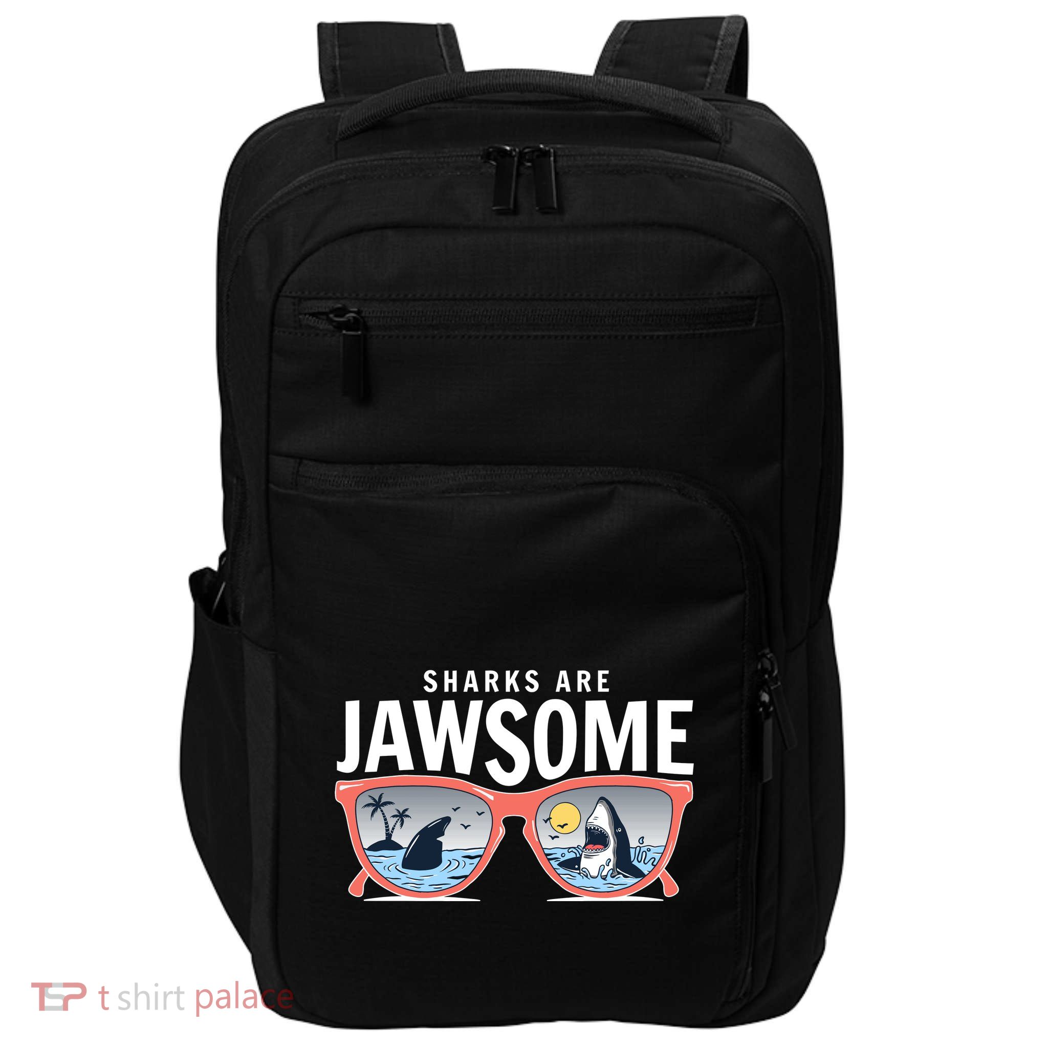 Sharks Are Jawsome Sunglasses Beach Ocean Week Impact Tech Backpack