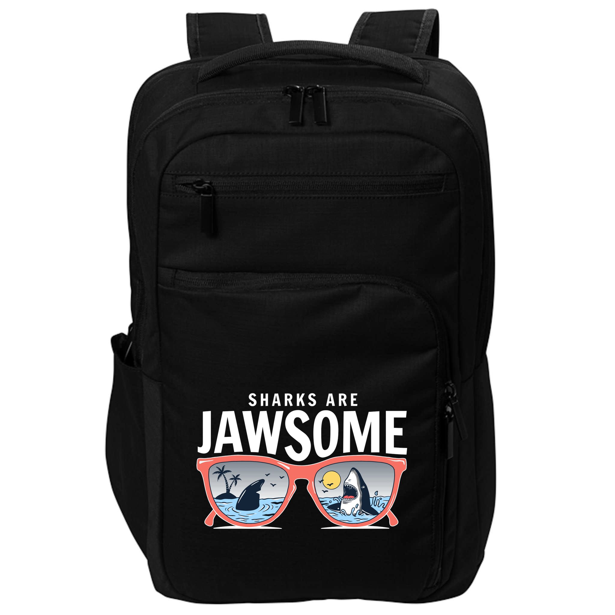 Sharks Are Jawsome Sunglasses Beach Ocean Week Impact Tech Backpack