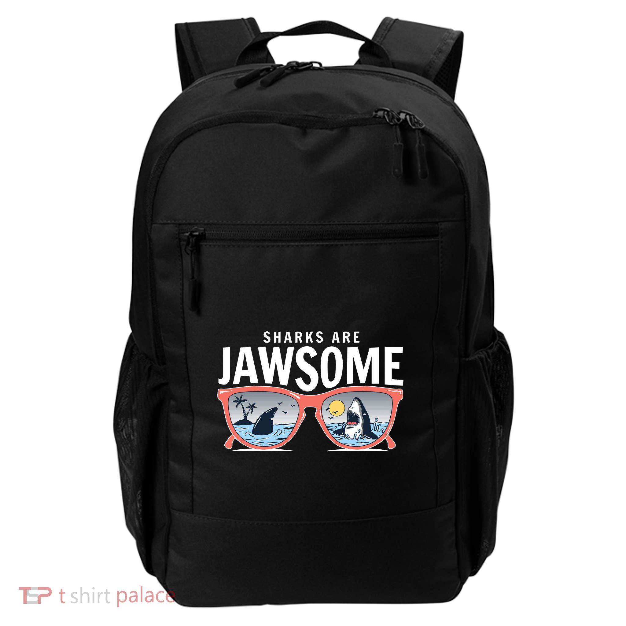 Sharks Are Jawsome Sunglasses Beach Ocean Week Daily Commute Backpack