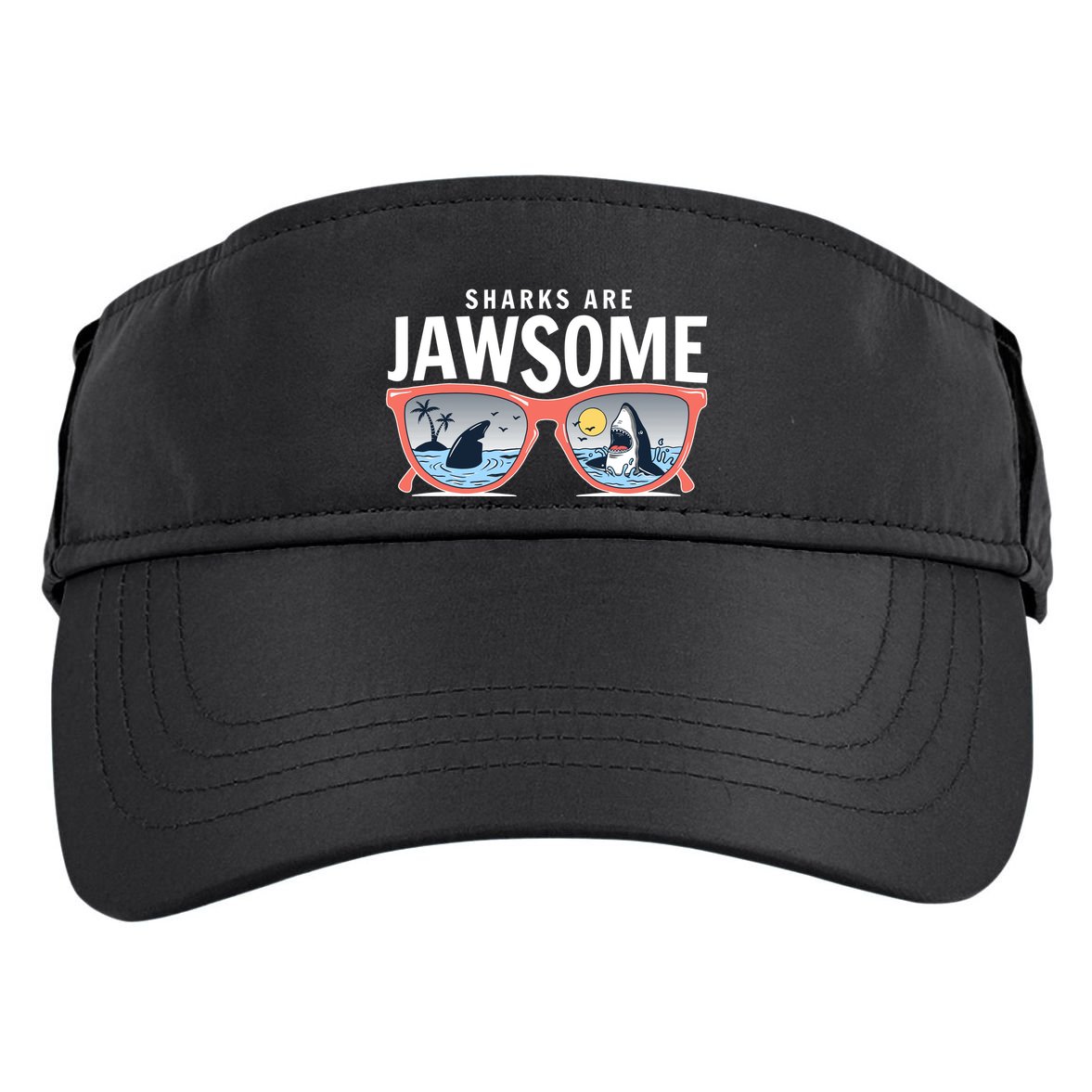 Sharks Are Jawsome Sunglasses Beach Ocean Week Adult Drive Performance Visor