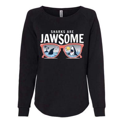 Sharks Are Jawsome Sunglasses Beach Ocean Week Womens California Wash Sweatshirt