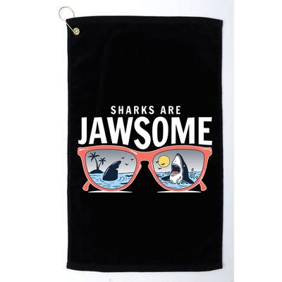 Sharks Are Jawsome Sunglasses Beach Ocean Week Golf Towel