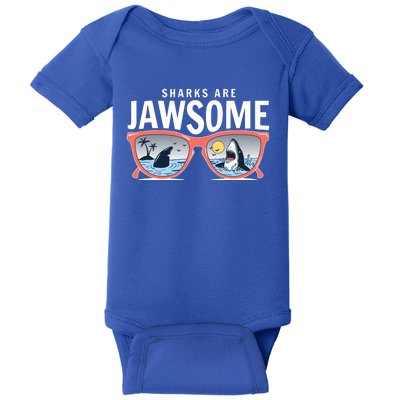 Sharks Are Jawsome Sunglasses Beach Ocean Week Baby Bodysuit