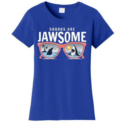 Sharks Are Jawsome Sunglasses Beach Ocean Week Women's T-Shirt