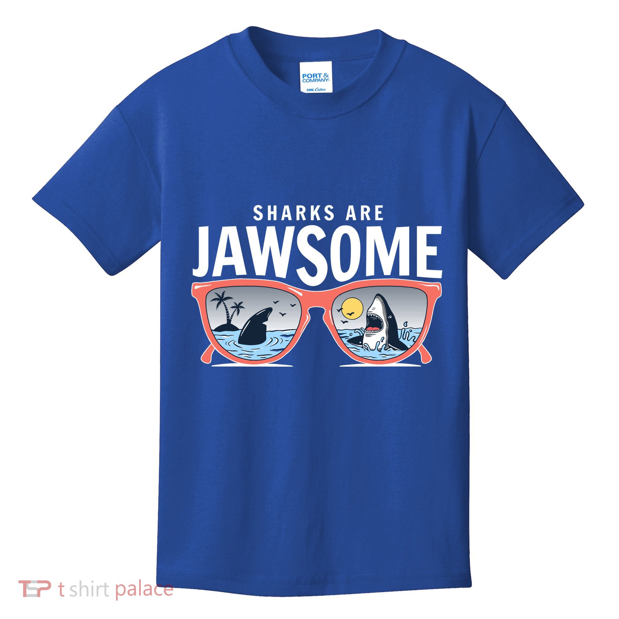 Sharks Are Jawsome Sunglasses Beach Ocean Week Kids T-Shirt