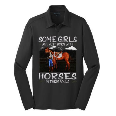 Some Are Just Born With Horses In Their Souls Silk Touch Performance Long Sleeve Polo