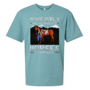 Some Are Just Born With Horses In Their Souls Sueded Cloud Jersey T-Shirt