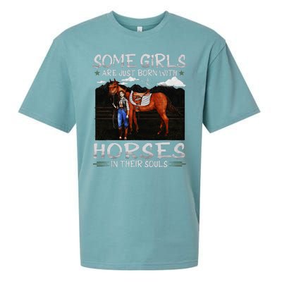 Some Are Just Born With Horses In Their Souls Sueded Cloud Jersey T-Shirt