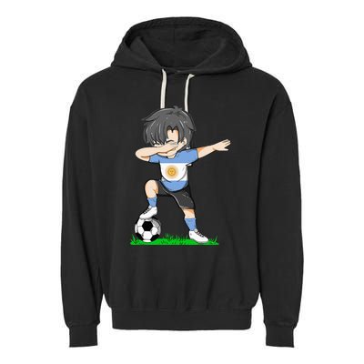 Soccer Argentina Jersey Argentinian Flag Garment-Dyed Fleece Hoodie