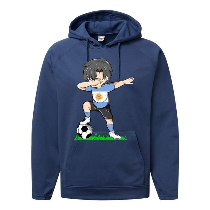 Soccer Argentina Jersey Argentinian Flag Performance Fleece Hoodie