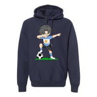 Soccer Argentina Jersey Argentinian Flag Premium Hoodie