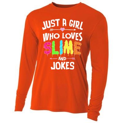 Slime And Jokes Funny Gift Gift Cooling Performance Long Sleeve Crew