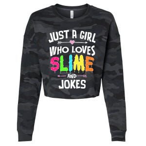 Slime And Jokes Funny Gift Gift Cropped Pullover Crew