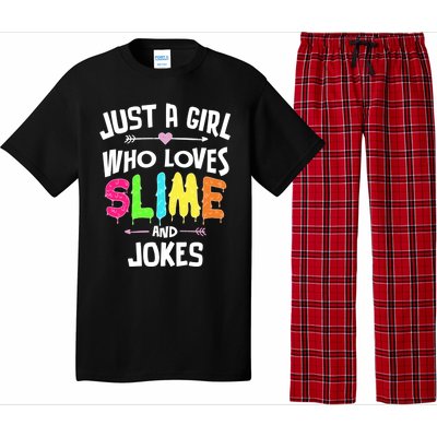 Slime And Jokes Funny Gift Gift Pajama Set