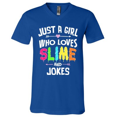 Slime And Jokes Funny Gift Gift V-Neck T-Shirt