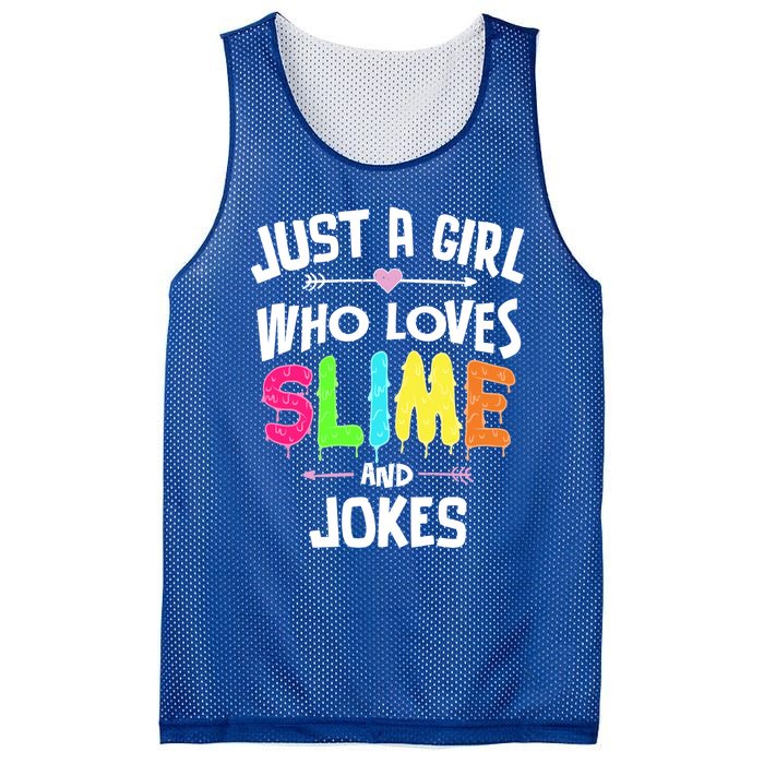 Slime And Jokes Funny Gift Gift Mesh Reversible Basketball Jersey Tank