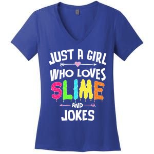 Slime And Jokes Funny Gift Gift Women's V-Neck T-Shirt