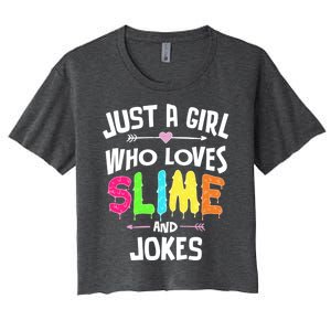 Slime And Jokes Funny Gift Gift Women's Crop Top Tee