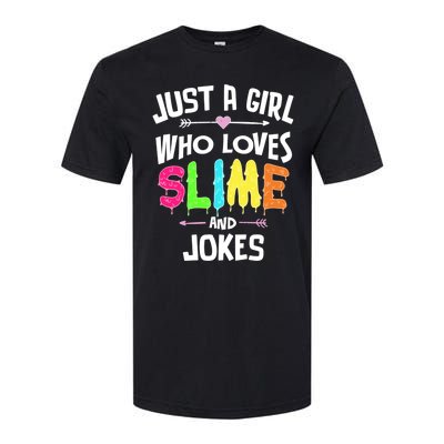 Slime And Jokes Funny Gift Gift Softstyle CVC T-Shirt