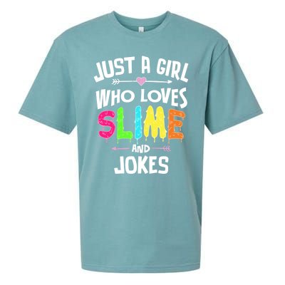 Slime And Jokes Funny Gift Gift Sueded Cloud Jersey T-Shirt