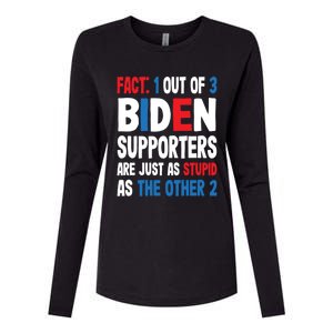 Supporters Are Just As Stupid The Other 2 Gift Womens Cotton Relaxed Long Sleeve T-Shirt