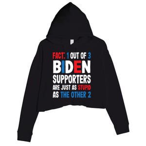 Supporters Are Just As Stupid The Other 2 Gift Crop Fleece Hoodie