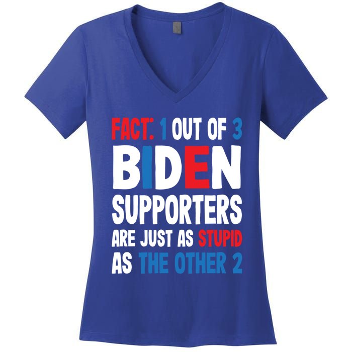 Supporters Are Just As Stupid The Other 2 Gift Women's V-Neck T-Shirt