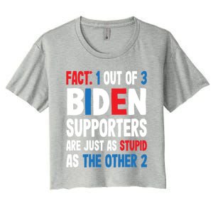 Supporters Are Just As Stupid The Other 2 Gift Women's Crop Top Tee