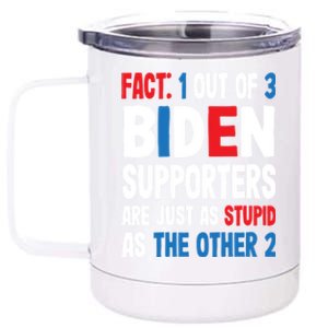 Supporters Are Just As Stupid The Other 2 Gift 12 oz Stainless Steel Tumbler Cup